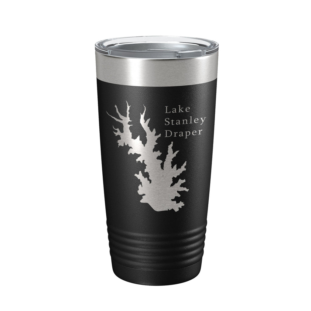 Lake Stanley Draper Map Tumbler Travel Mug Insulated Laser Engraved Coffee Cup Oklahoma 20 oz