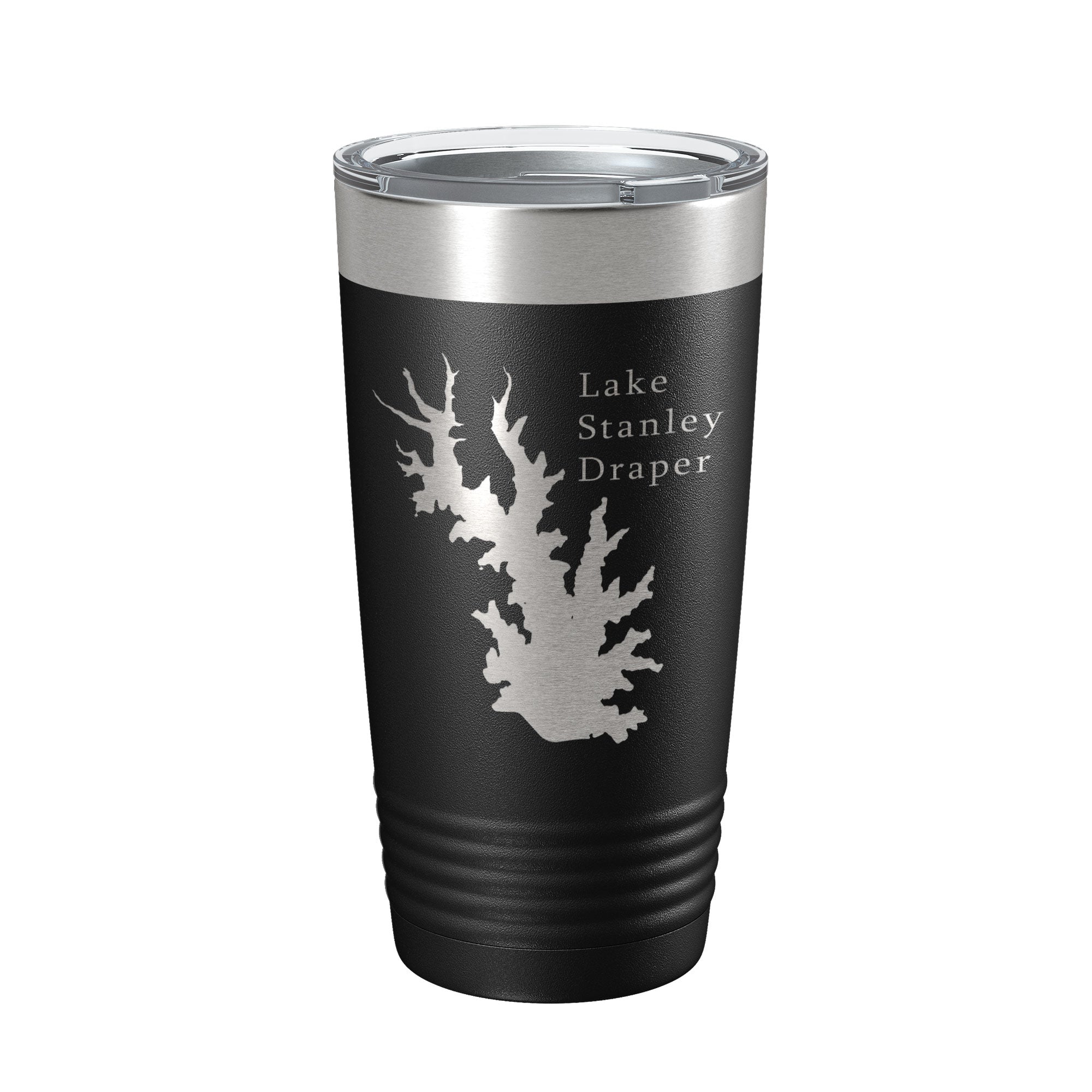Lake Stanley Draper Map Tumbler Travel Mug Insulated Laser Engraved Coffee Cup Oklahoma 20 oz