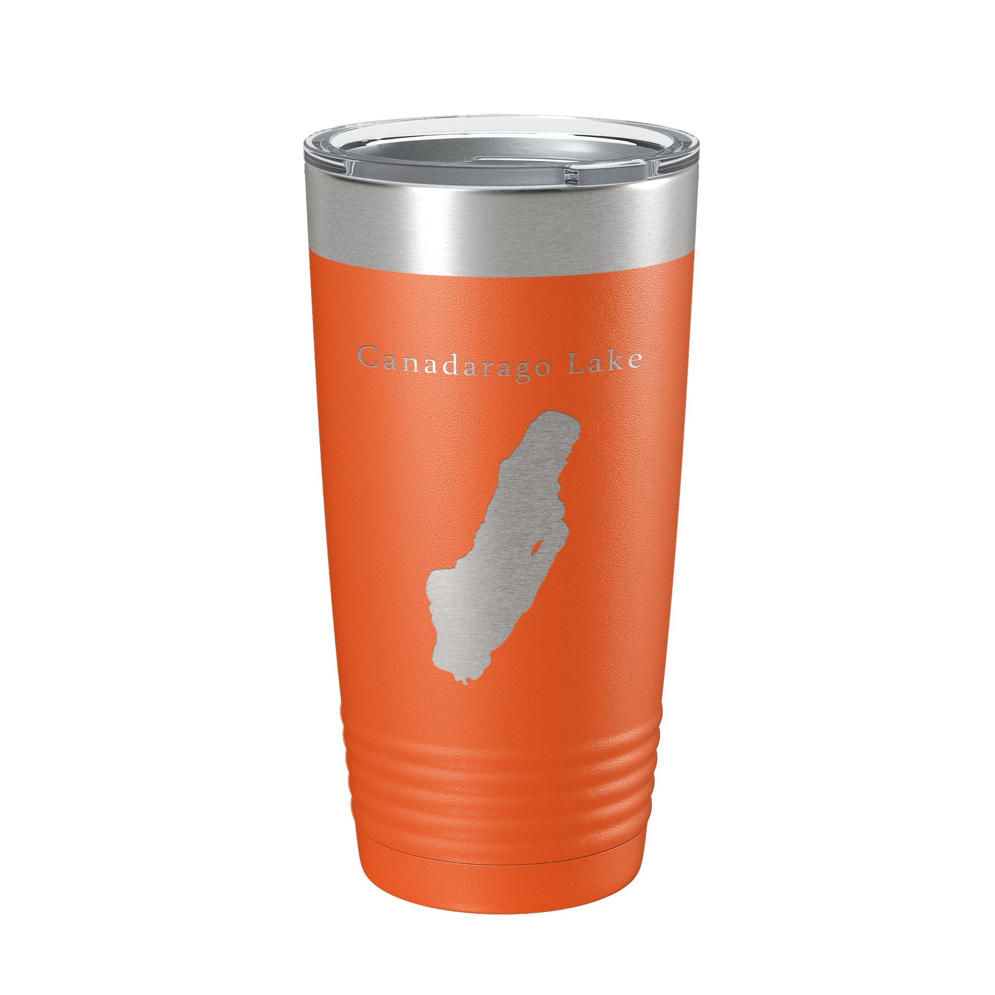 Canadarago Lake Map Tumbler Travel Mug Insulated Laser Engraved Coffee Cup New York 20 oz