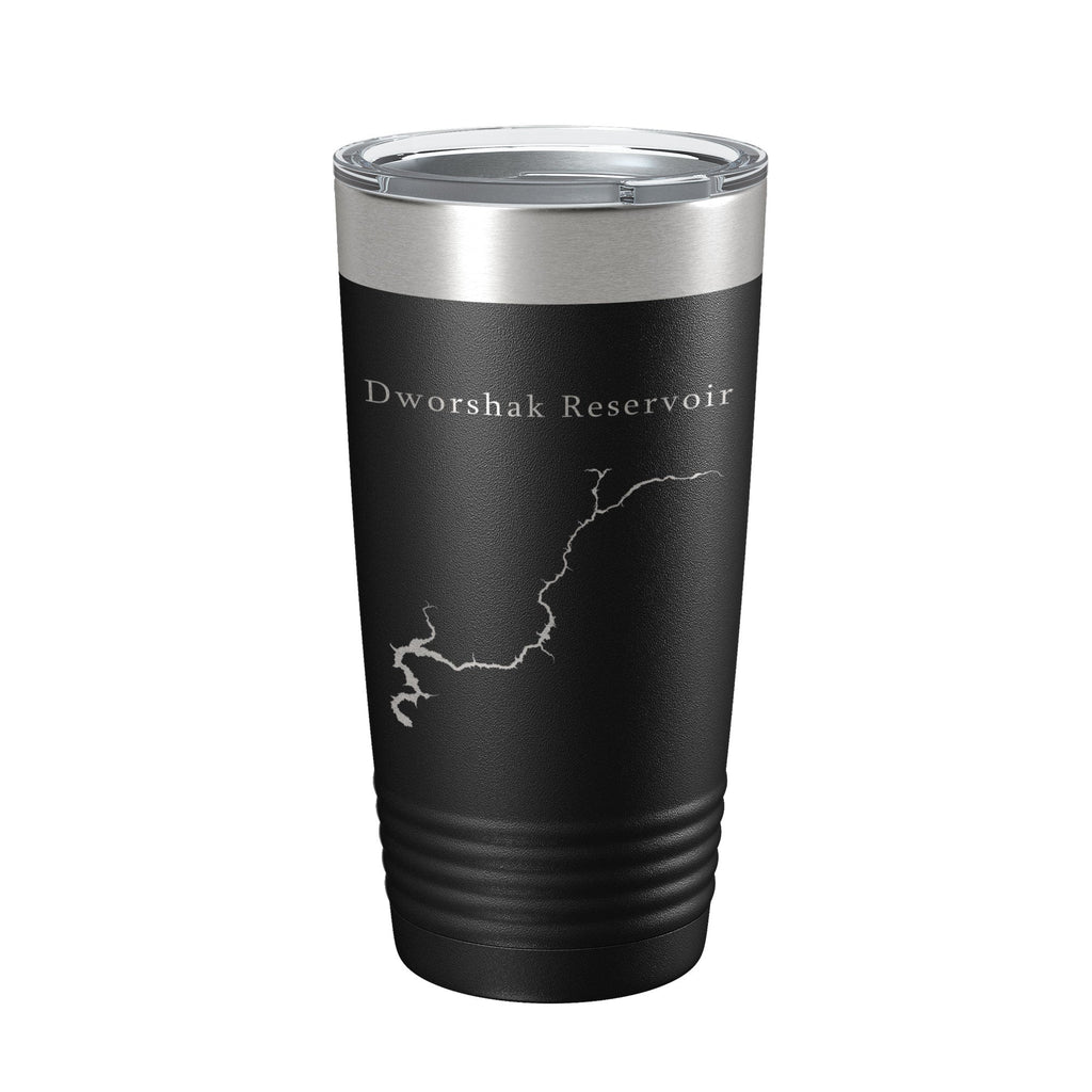 Dworshak Reservoir Tumbler Lake Map Travel Mug Insulated Laser Engraved Coffee Cup Idaho 20 oz