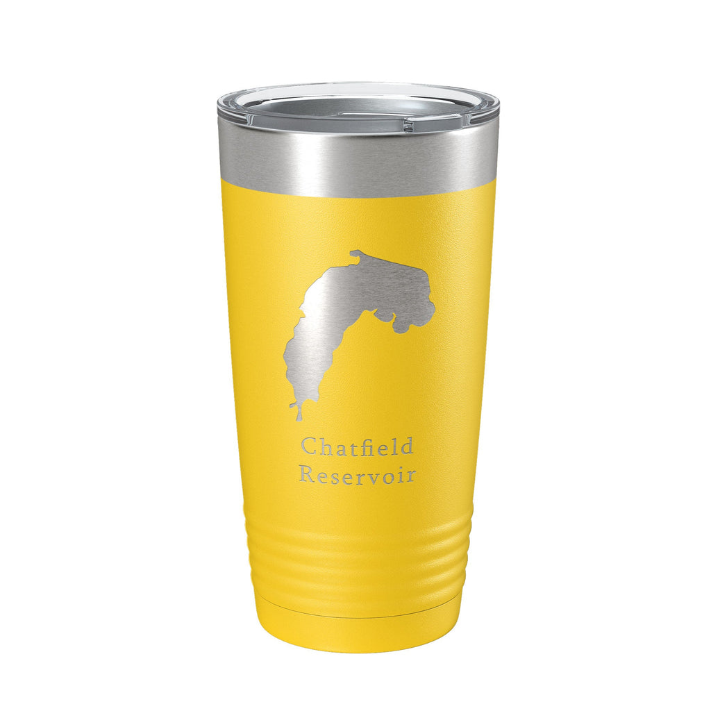 Chatfield Reservoir Tumbler Lake Map Travel Mug Insulated Laser Engraved Coffee Cup Colorado 20 oz