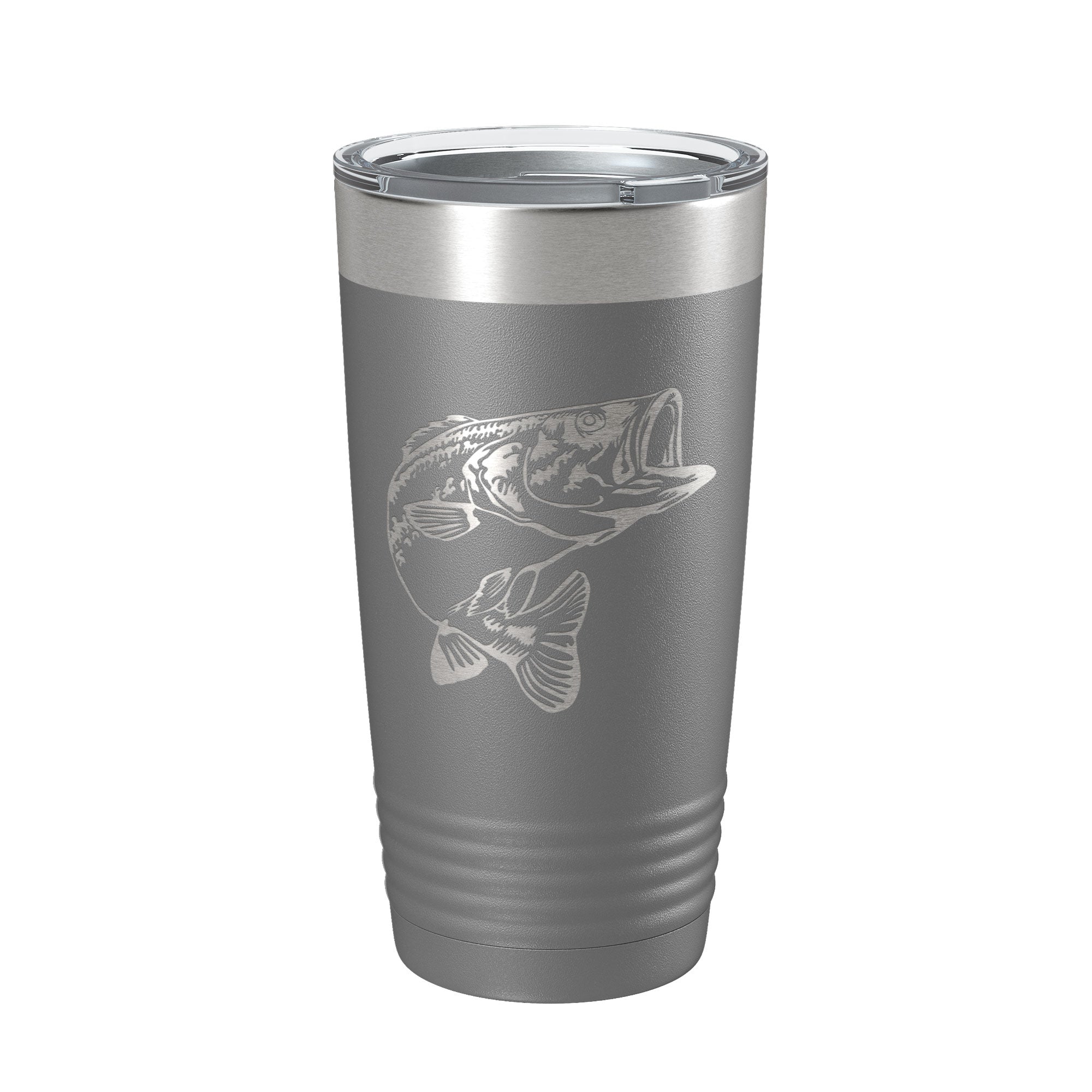 Bass Fishing Tumbler Angler Travel Mug Insulated Laser Engraved Coffee Cup Gift 20 oz