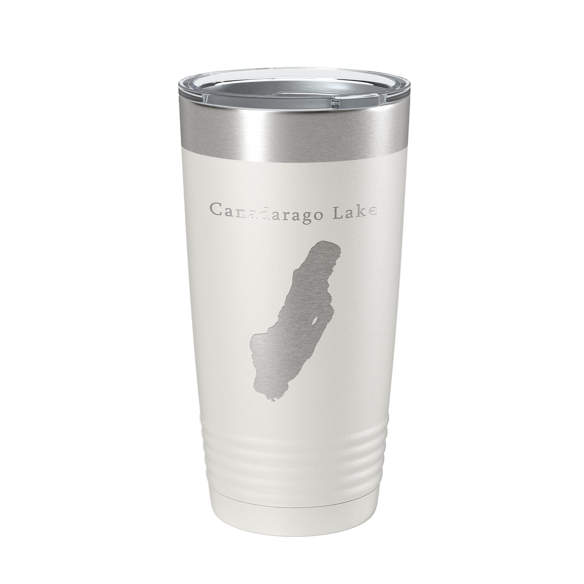 Canadarago Lake Map Tumbler Travel Mug Insulated Laser Engraved Coffee Cup New York 20 oz