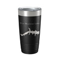 Wes Watkins Lake Map Tumbler Travel Mug Insulated Laser Engraved Coffee Cup Oklahoma 20 oz