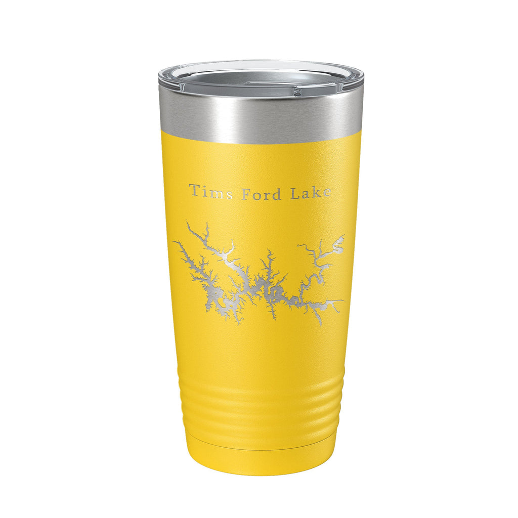 Tims Ford Lake Map Tumbler Travel Mug Insulated Laser Engraved Coffee Cup Tennessee 20 oz