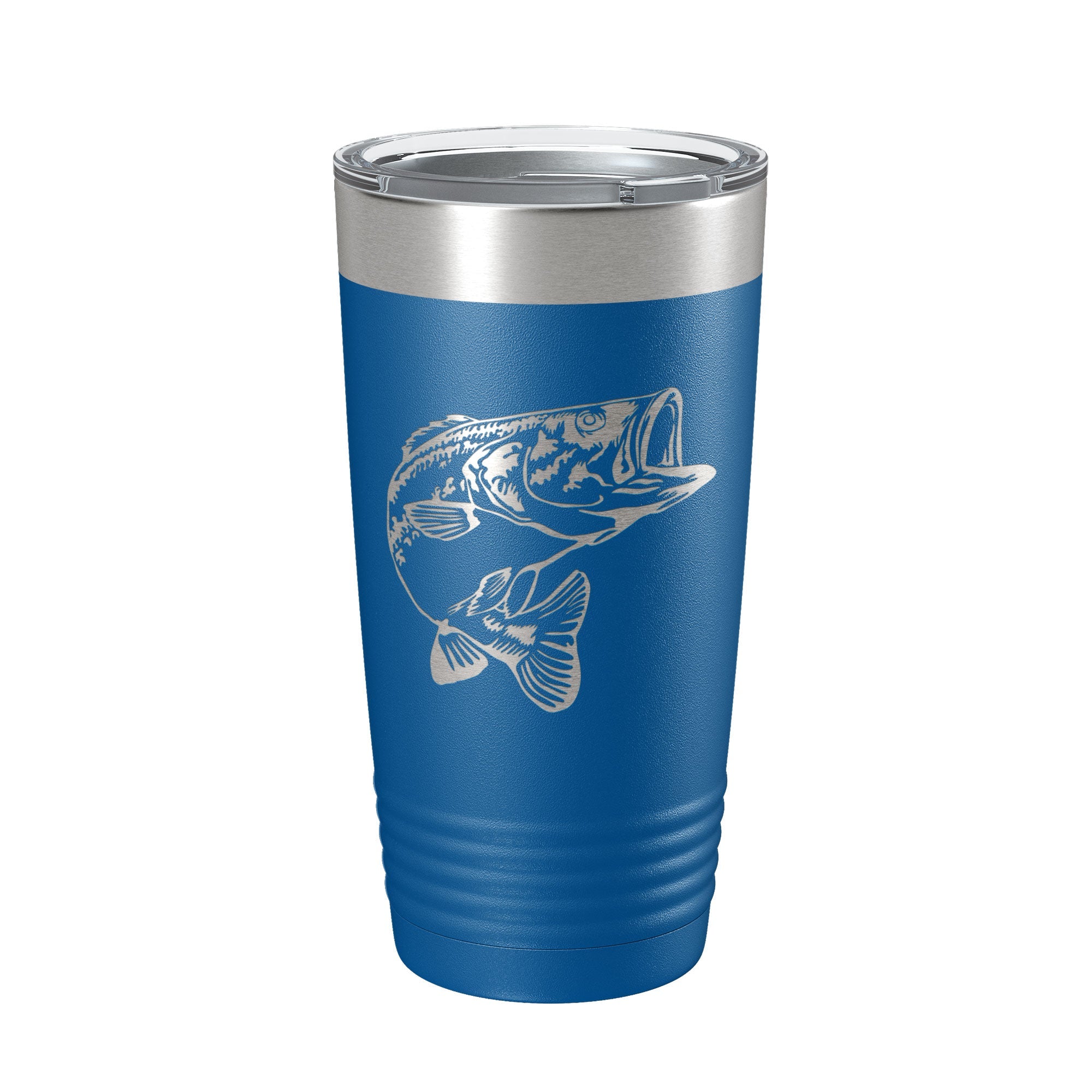 Bass Fishing Tumbler Angler Travel Mug Insulated Laser Engraved Coffee Cup Gift 20 oz