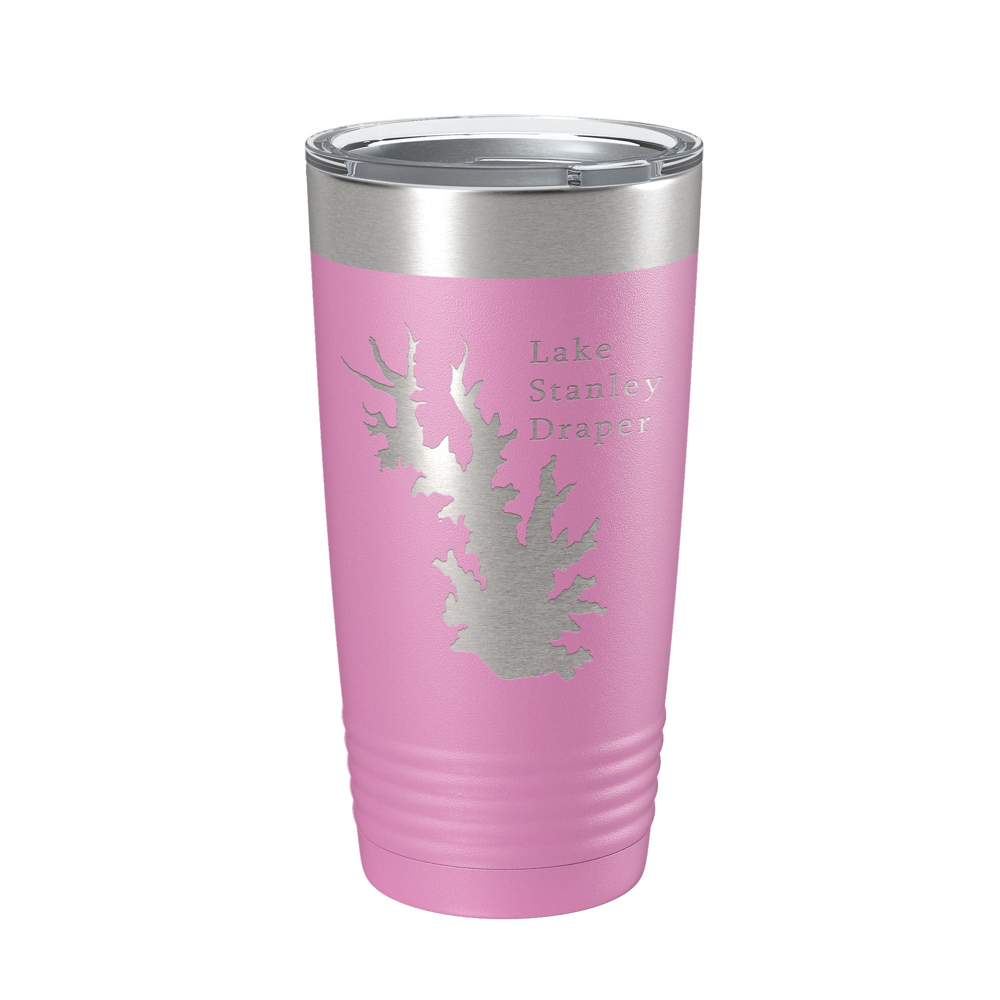 Lake Stanley Draper Map Tumbler Travel Mug Insulated Laser Engraved Coffee Cup Oklahoma 20 oz