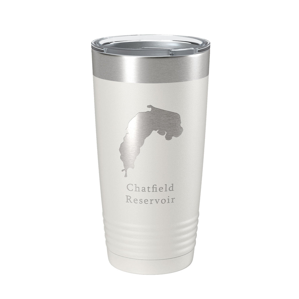 Chatfield Reservoir Tumbler Lake Map Travel Mug Insulated Laser Engraved Coffee Cup Colorado 20 oz