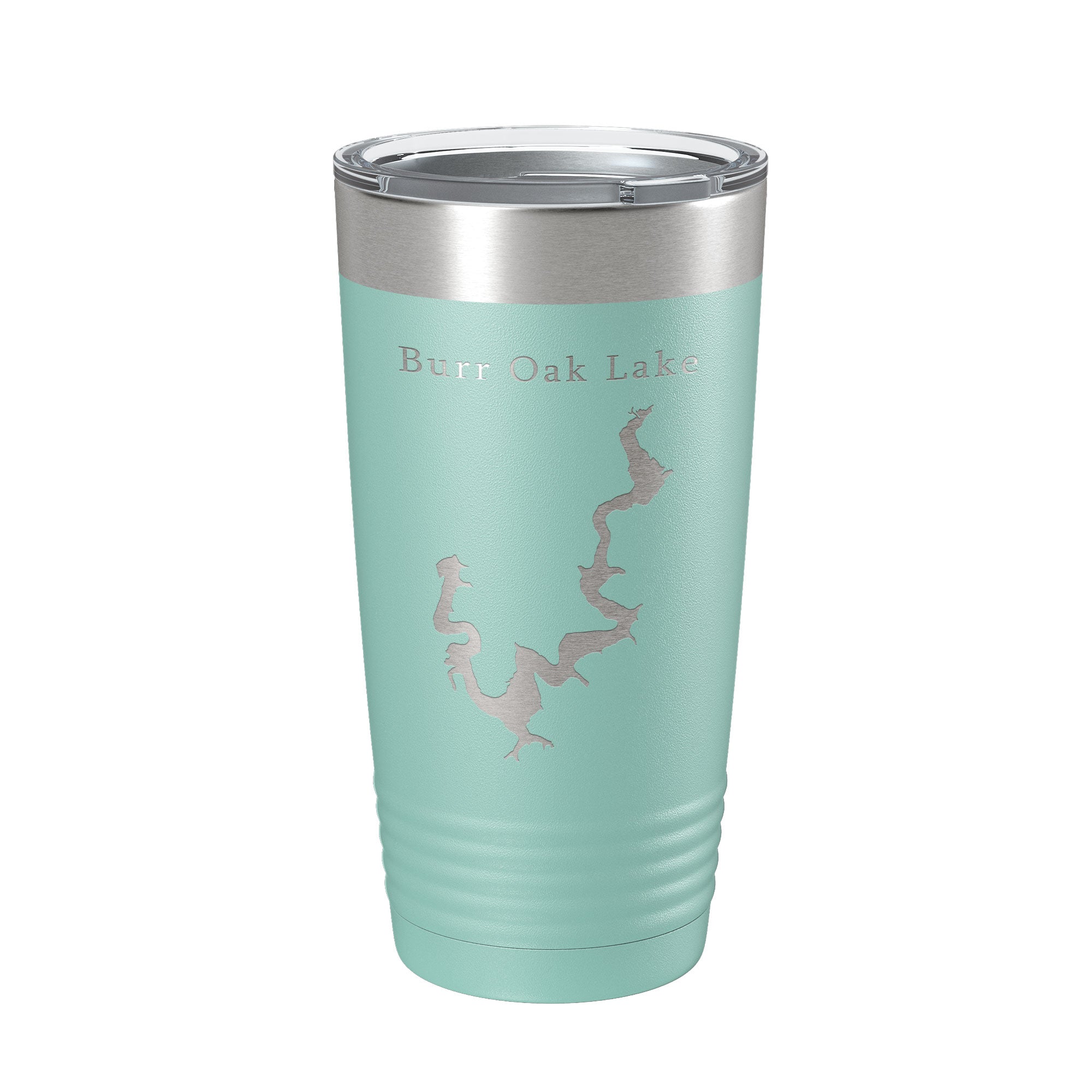 Burr Oak Lake Map Tumbler Travel Mug Insulated Laser Engraved Coffee Cup Ohio 20 oz