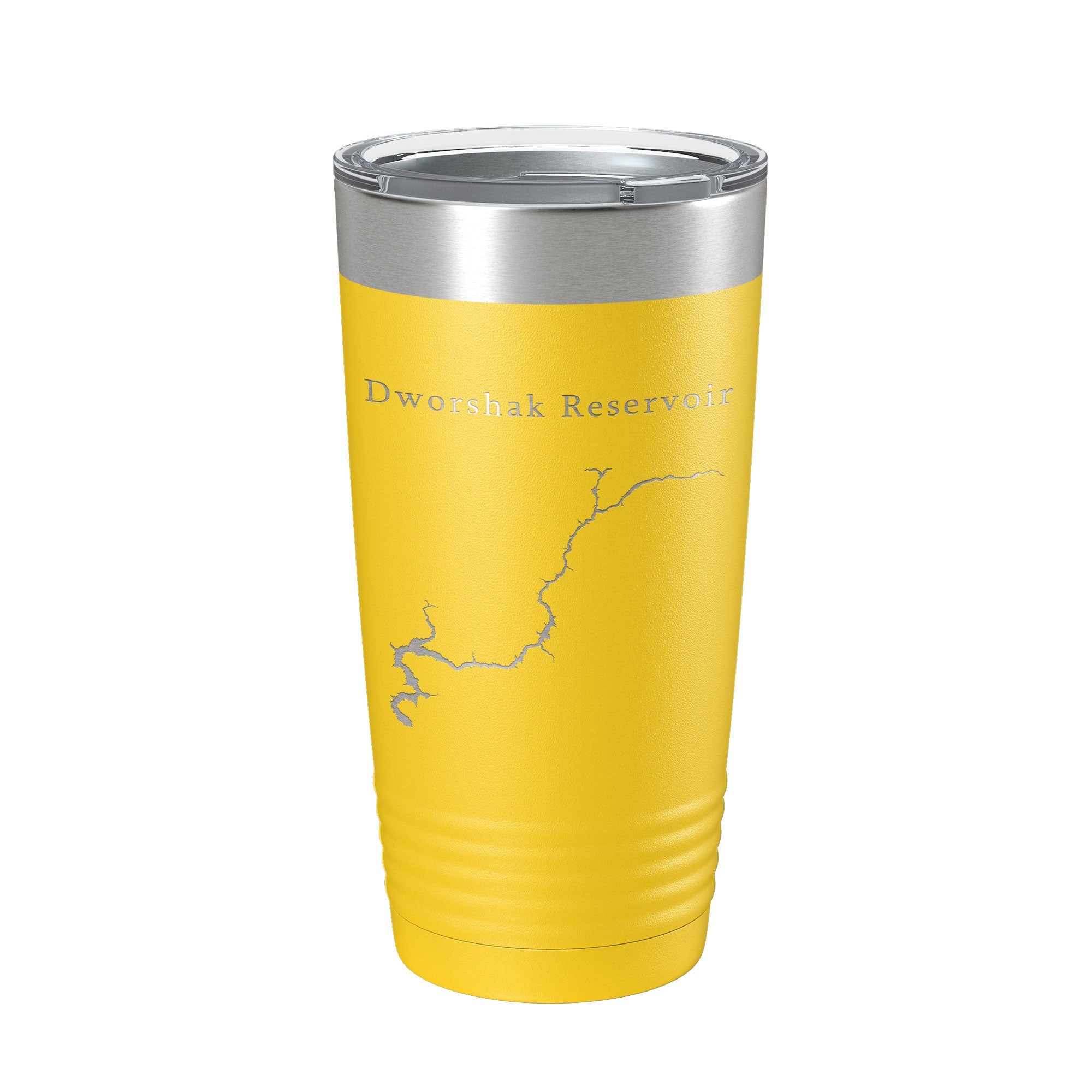 Dworshak Reservoir Tumbler Lake Map Travel Mug Insulated Laser Engraved Coffee Cup Idaho 20 oz