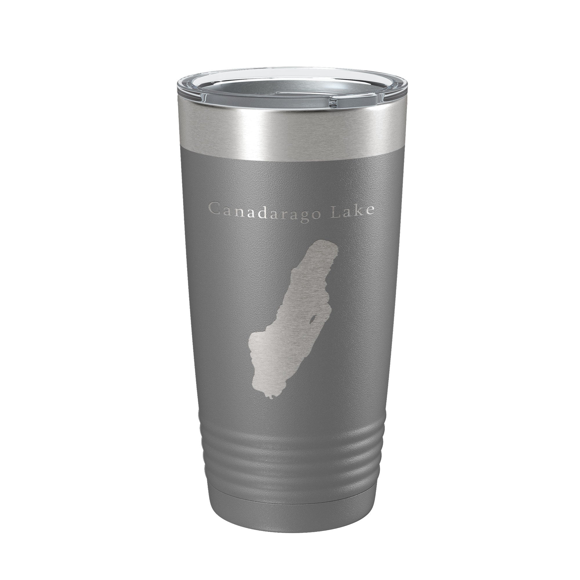 Canadarago Lake Map Tumbler Travel Mug Insulated Laser Engraved Coffee Cup New York 20 oz