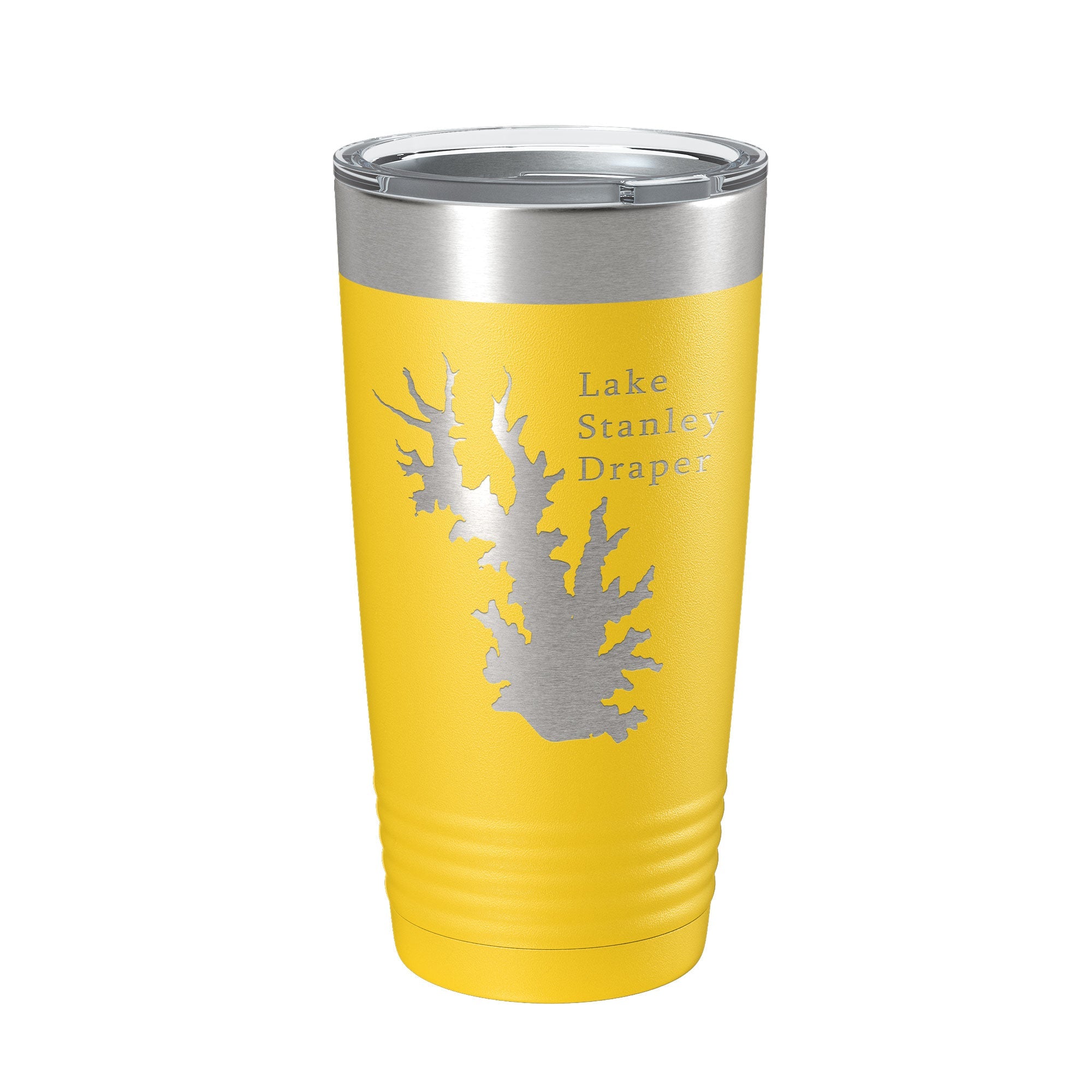Lake Stanley Draper Map Tumbler Travel Mug Insulated Laser Engraved Coffee Cup Oklahoma 20 oz