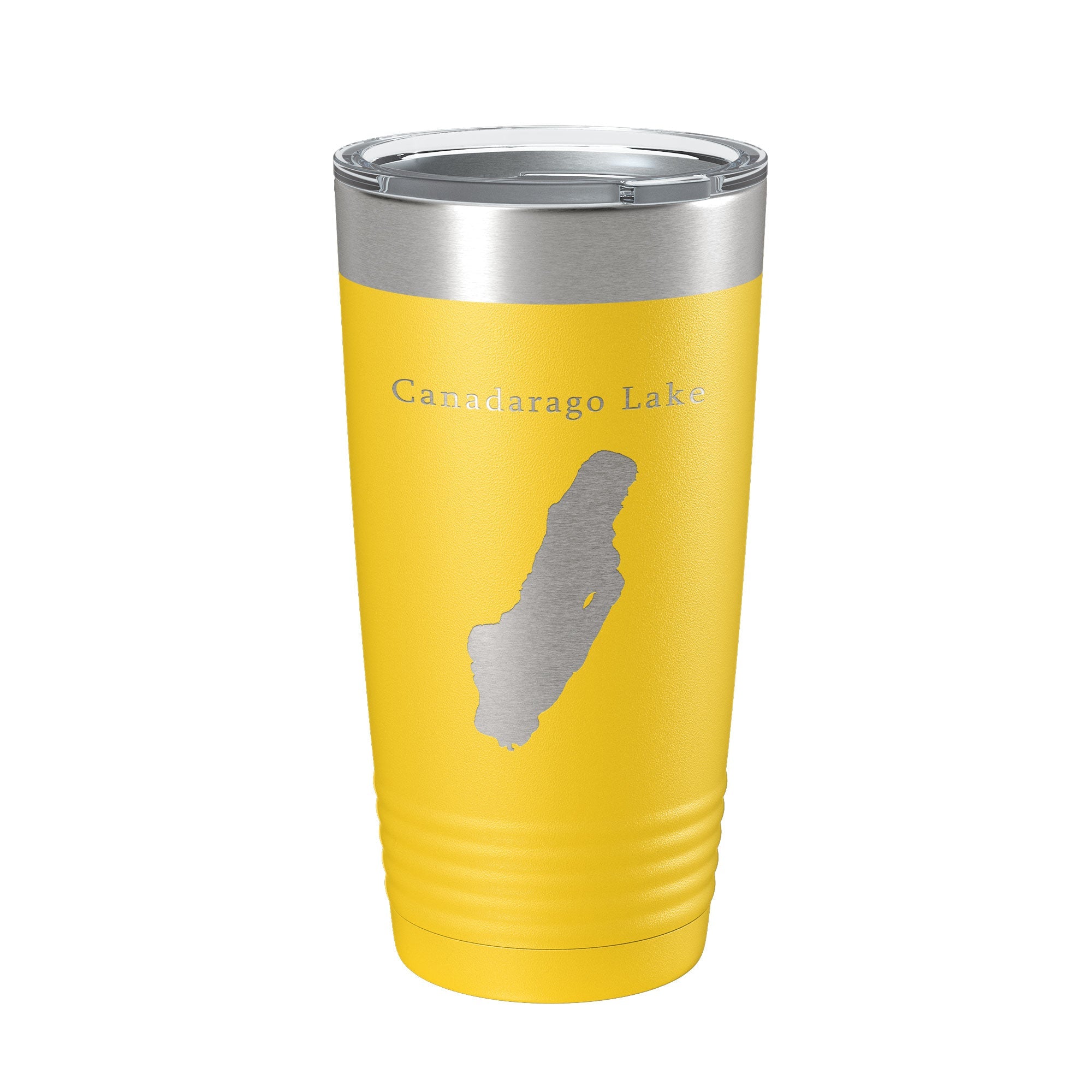 Canadarago Lake Map Tumbler Travel Mug Insulated Laser Engraved Coffee Cup New York 20 oz