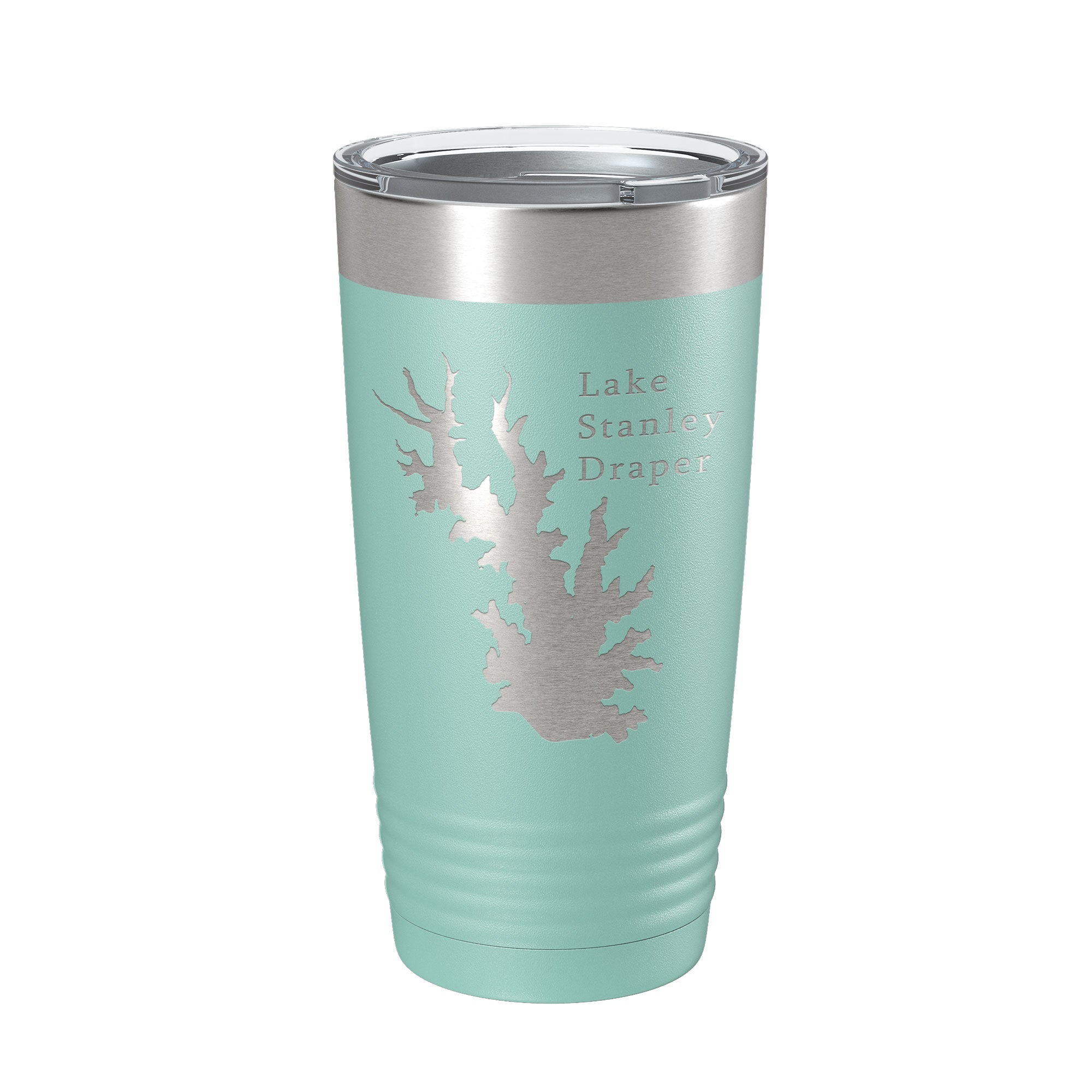 Lake Stanley Draper Map Tumbler Travel Mug Insulated Laser Engraved Coffee Cup Oklahoma 20 oz