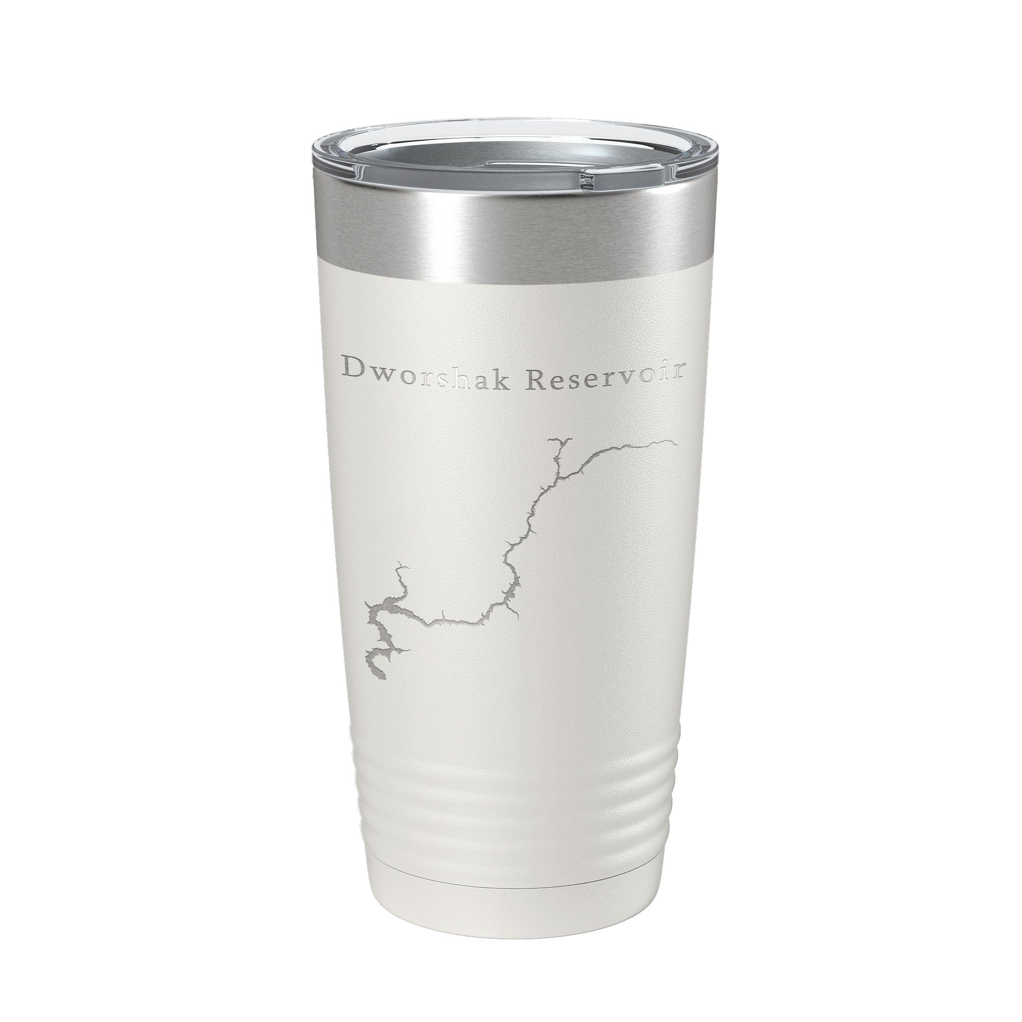 Dworshak Reservoir Tumbler Lake Map Travel Mug Insulated Laser Engraved Coffee Cup Idaho 20 oz