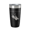 Potholes Reservoir Tumbler Lake Map Travel Mug Insulated Laser Engraved Coffee Cup Washington 20 oz