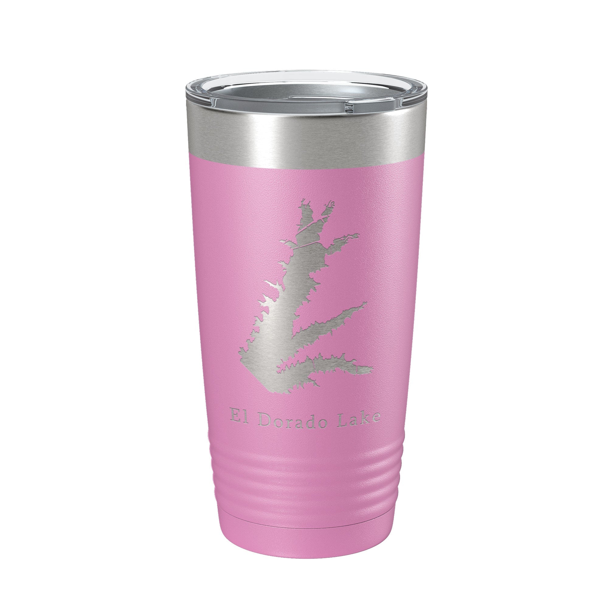 El Dorado Lake Map Tumbler Travel Mug Insulated Laser Engraved Coffee Cup Kansas 20 oz