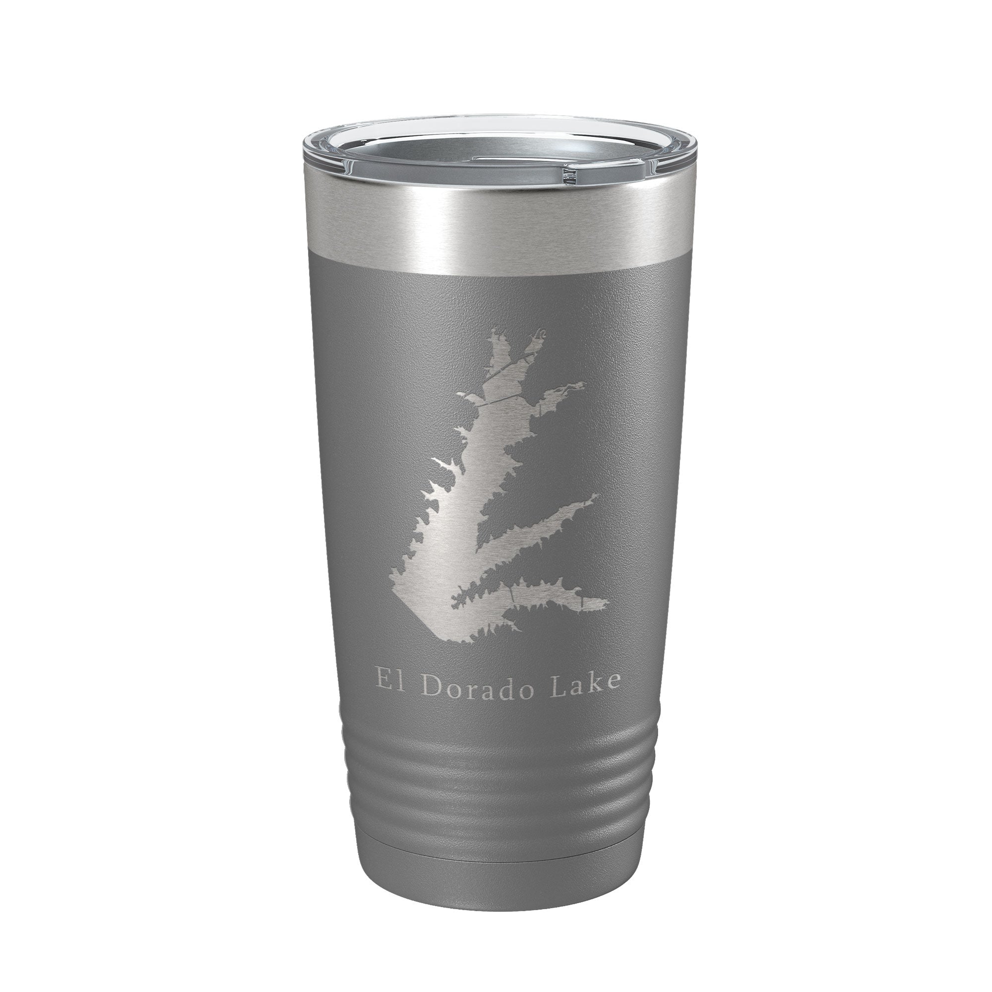 El Dorado Lake Map Tumbler Travel Mug Insulated Laser Engraved Coffee Cup Kansas 20 oz