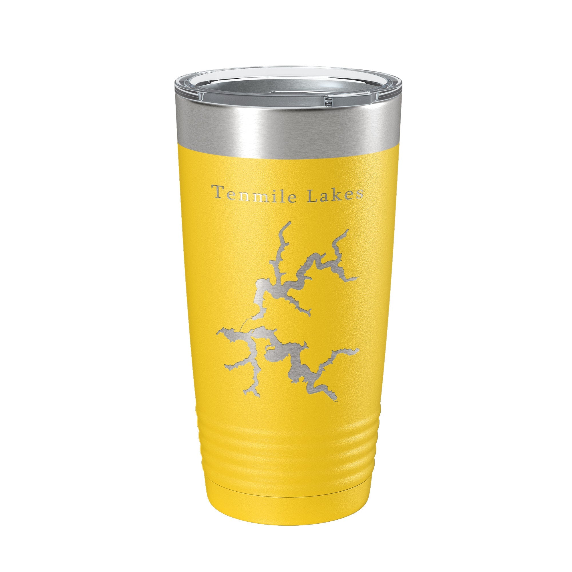 Tenmile Lakes Map Tumbler Travel Mug Insulated Laser Engraved Coffee Cup Oregon 20 oz
