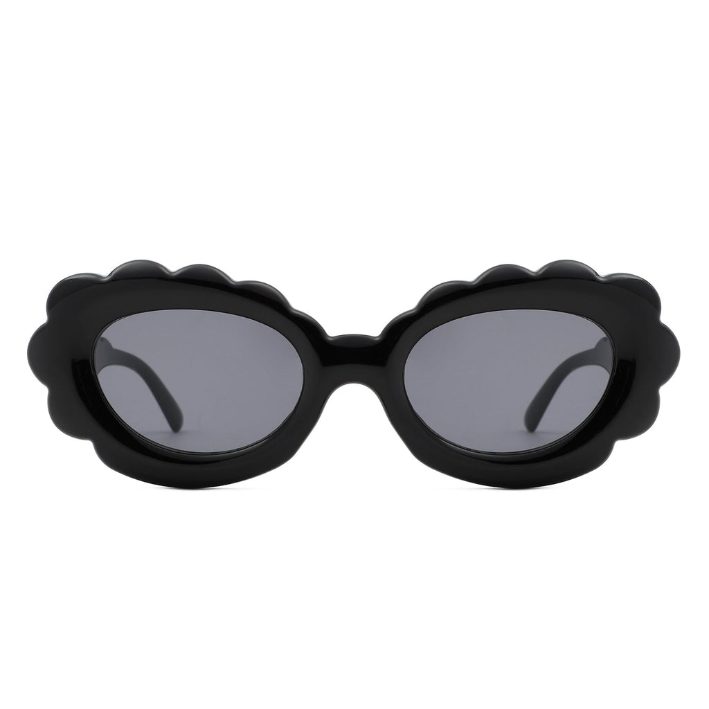 Vaelor - Women Round Cloud Tinted Fashion Oval Sunglasses