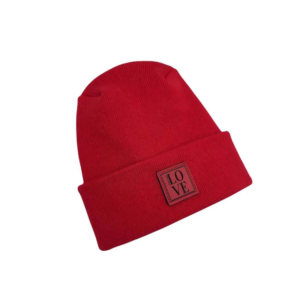Viral Love-Inspired H-Stitch Beanie – Scarlet Red | Limited Edition
