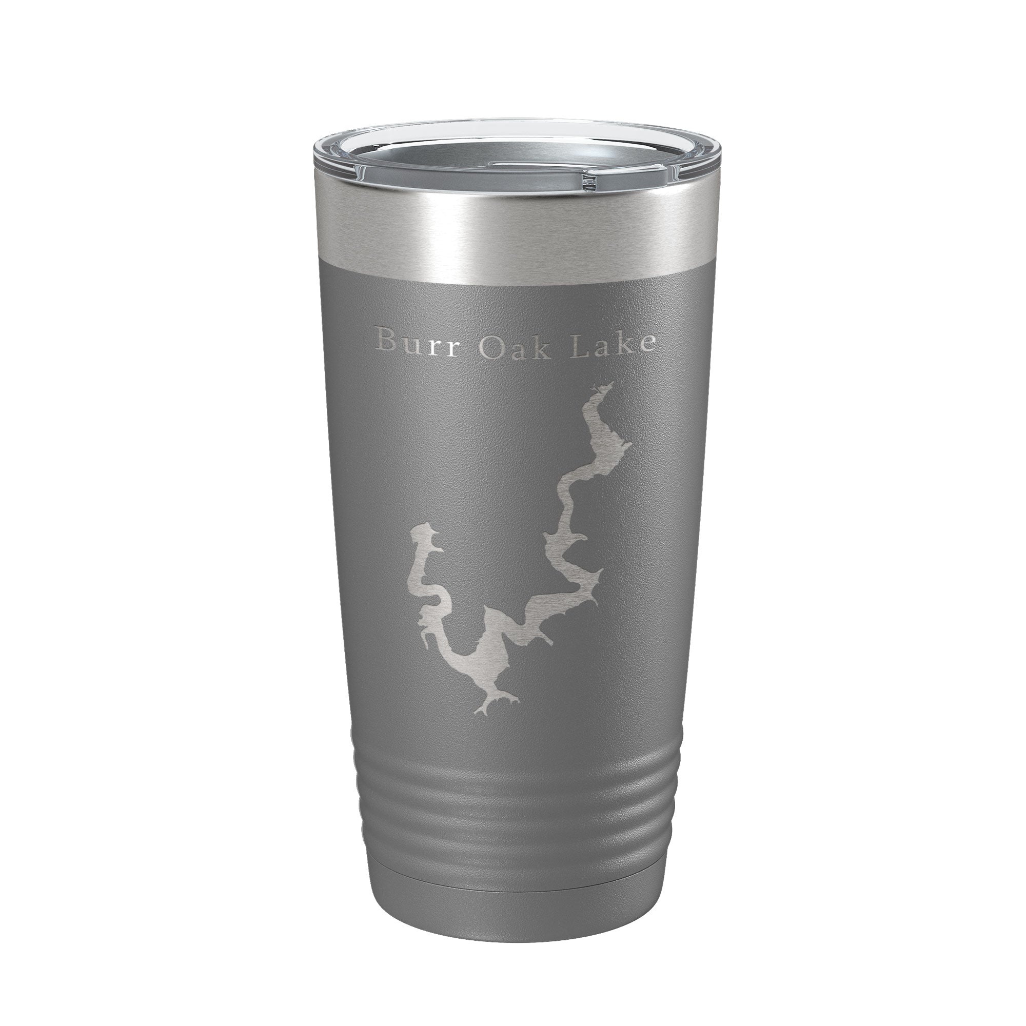 Burr Oak Lake Map Tumbler Travel Mug Insulated Laser Engraved Coffee Cup Ohio 20 oz