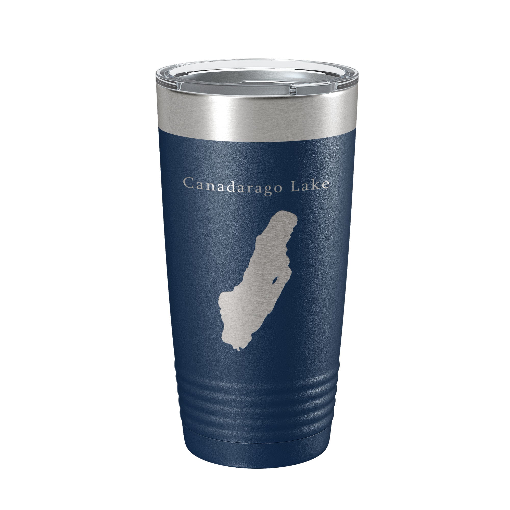 Canadarago Lake Map Tumbler Travel Mug Insulated Laser Engraved Coffee Cup New York 20 oz