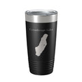 Canadarago Lake Map Tumbler Travel Mug Insulated Laser Engraved Coffee Cup New York 20 oz