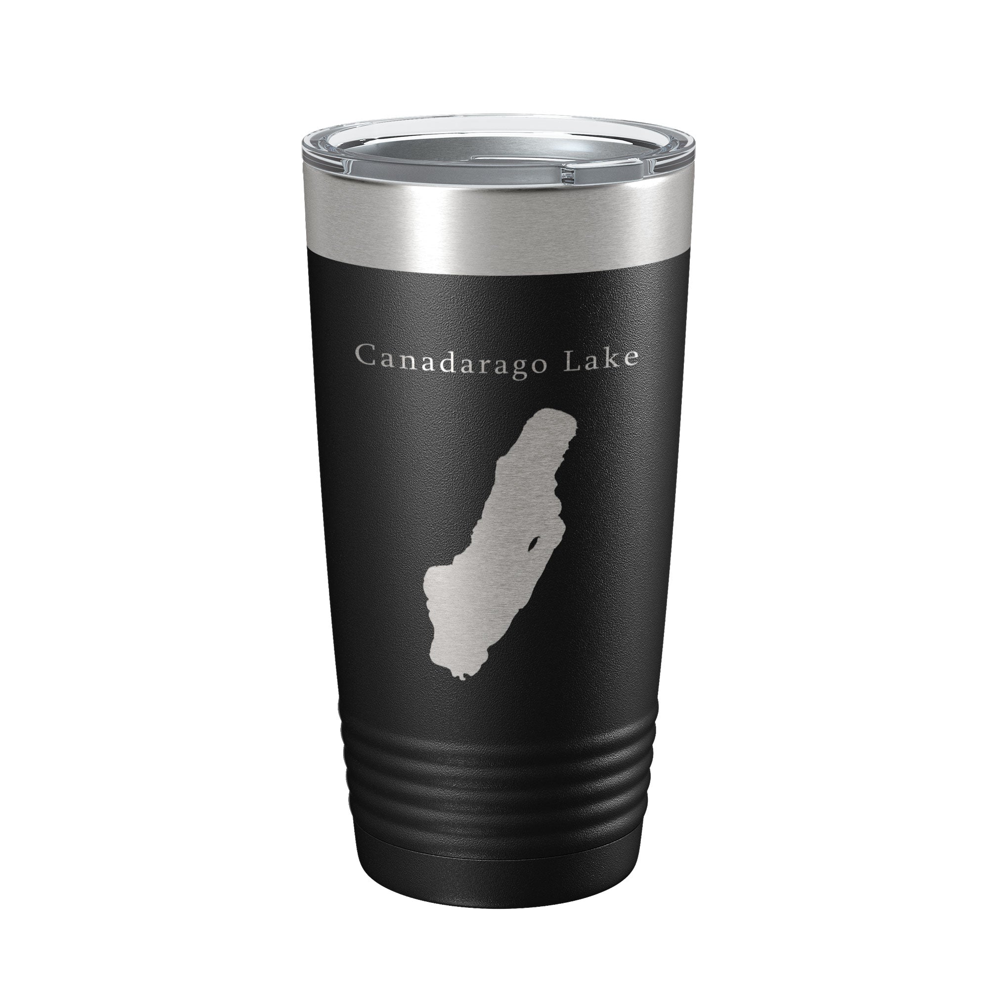 Canadarago Lake Map Tumbler Travel Mug Insulated Laser Engraved Coffee Cup New York 20 oz