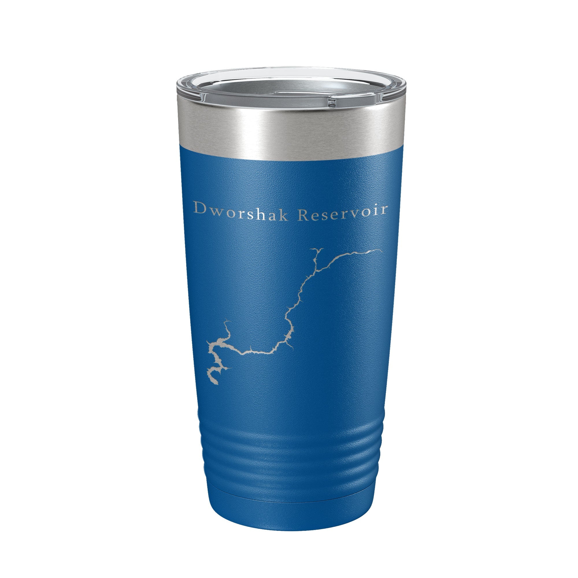 Dworshak Reservoir Tumbler Lake Map Travel Mug Insulated Laser Engraved Coffee Cup Idaho 20 oz