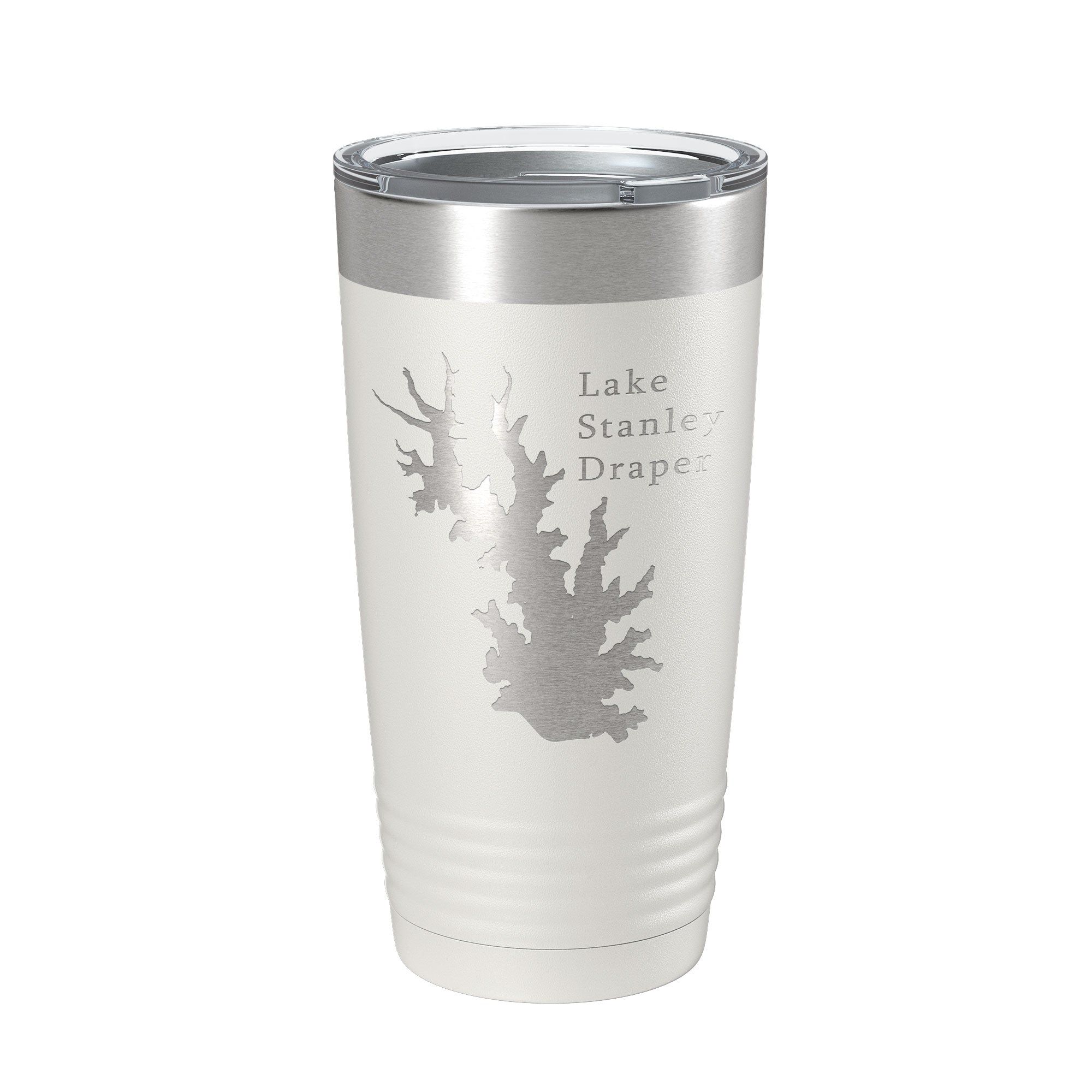 Lake Stanley Draper Map Tumbler Travel Mug Insulated Laser Engraved Coffee Cup Oklahoma 20 oz