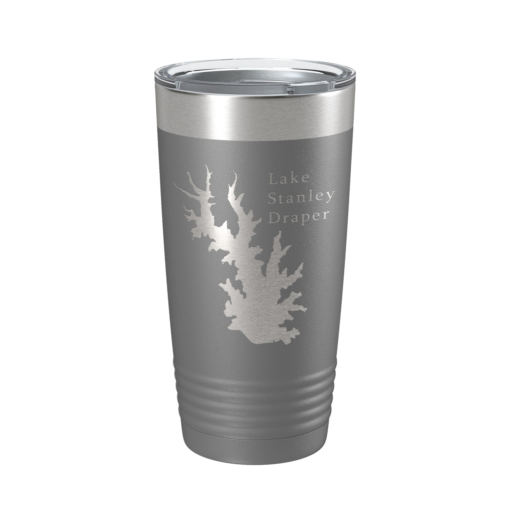 Lake Stanley Draper Map Tumbler Travel Mug Insulated Laser Engraved Coffee Cup Oklahoma 20 oz