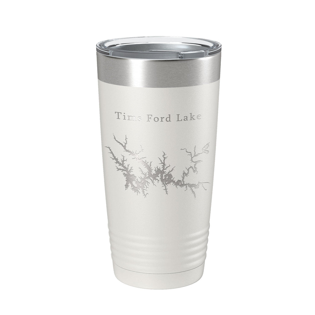 Tims Ford Lake Map Tumbler Travel Mug Insulated Laser Engraved Coffee Cup Tennessee 20 oz