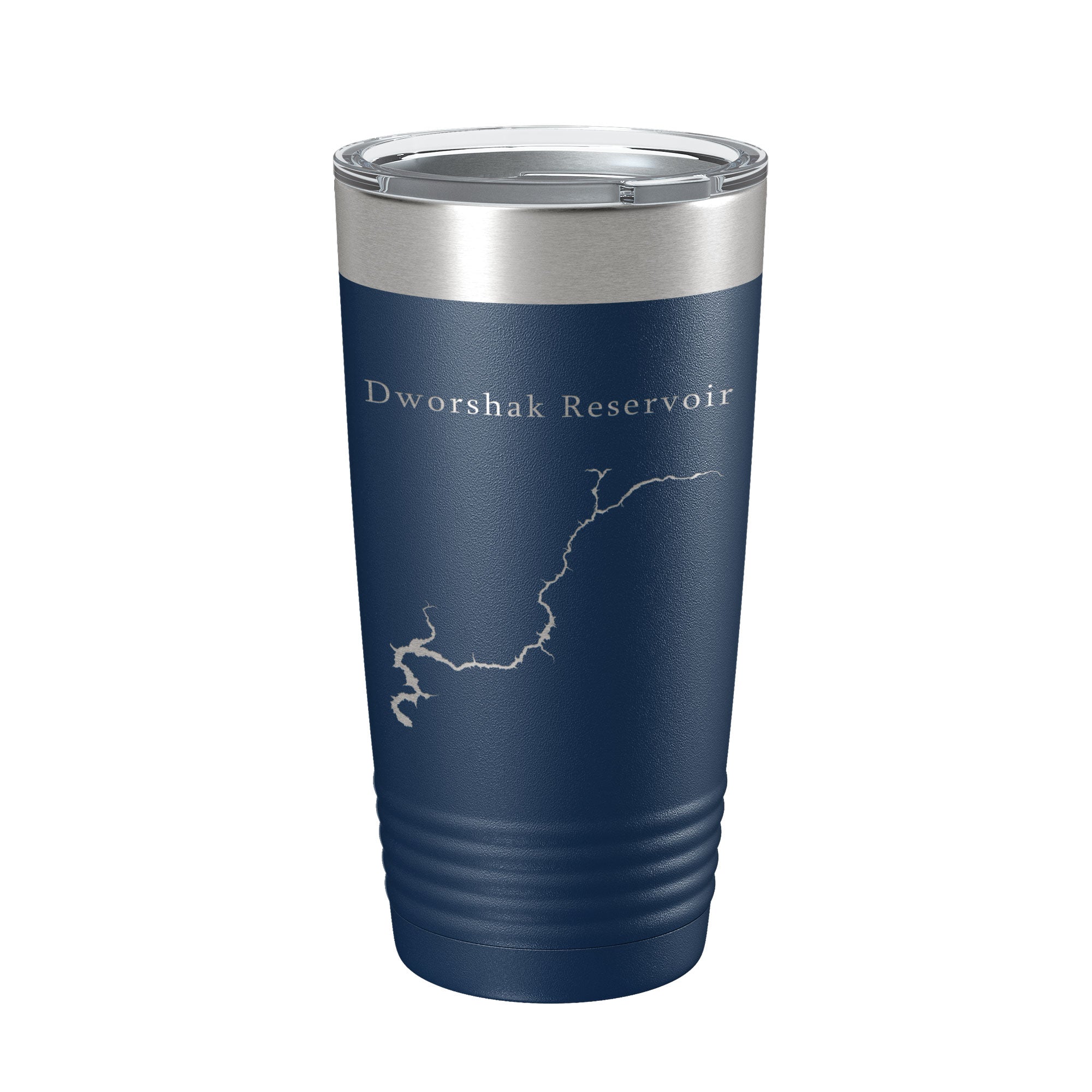 Dworshak Reservoir Tumbler Lake Map Travel Mug Insulated Laser Engraved Coffee Cup Idaho 20 oz