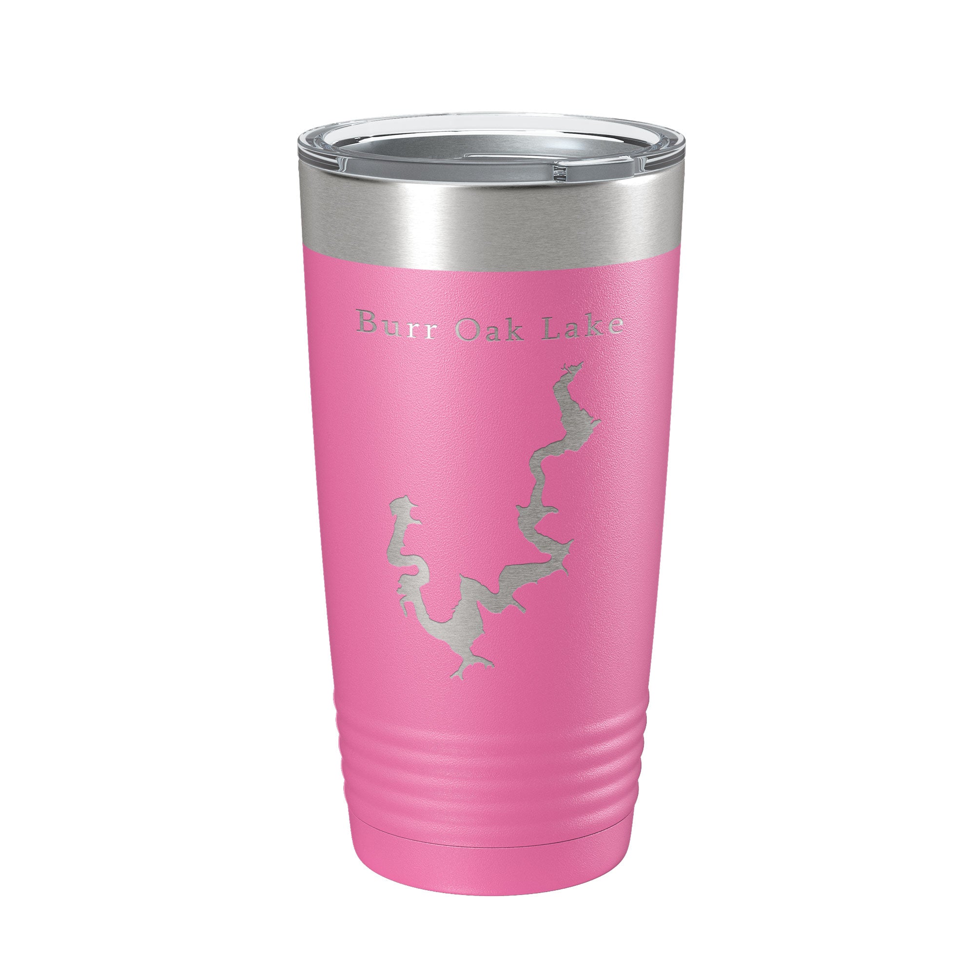 Burr Oak Lake Map Tumbler Travel Mug Insulated Laser Engraved Coffee Cup Ohio 20 oz