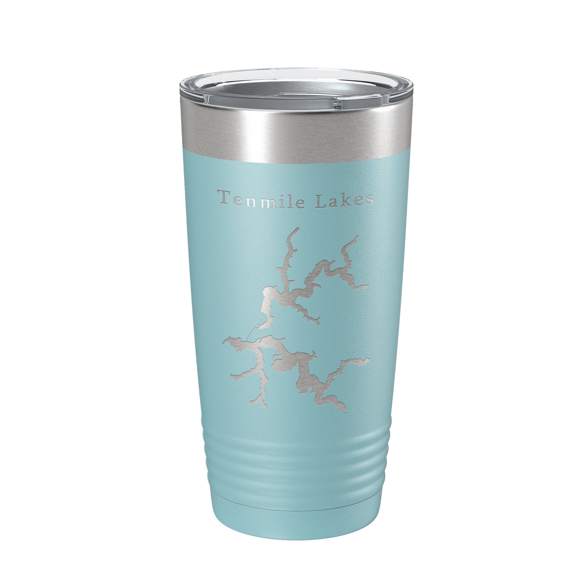 Tenmile Lakes Map Tumbler Travel Mug Insulated Laser Engraved Coffee Cup Oregon 20 oz