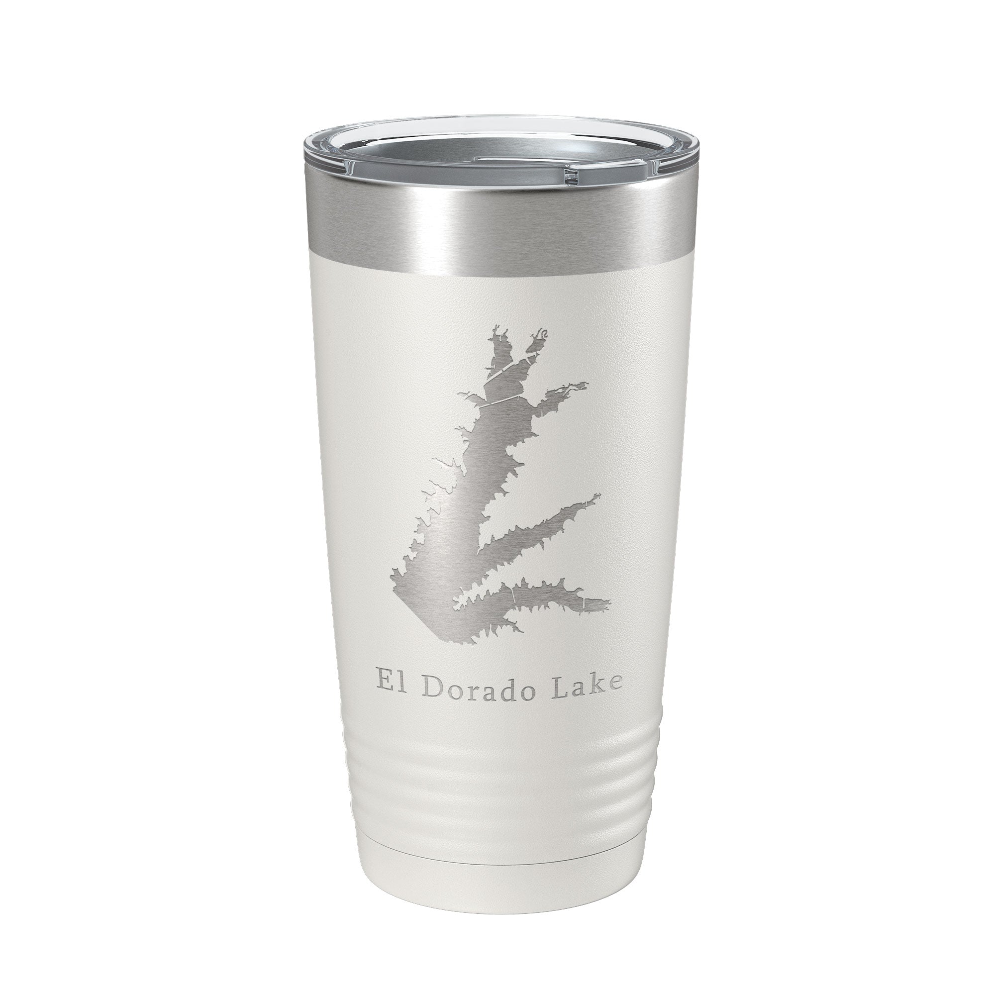 El Dorado Lake Map Tumbler Travel Mug Insulated Laser Engraved Coffee Cup Kansas 20 oz
